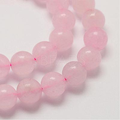 Natural Rose Quartz Bead Strands G-P281-02-10mm-1