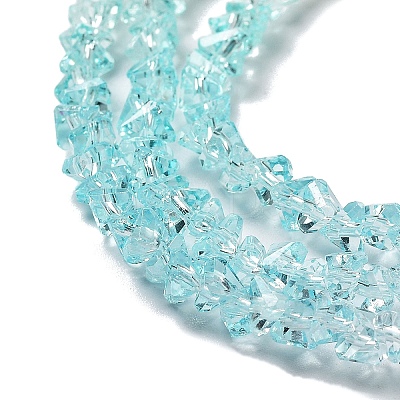 Transparent Glass Bead Strands X-GLAA-H023-03O-1