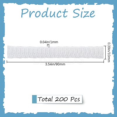 200Pcs PE Makeup Brush Protector Reusable Expandable Mesh Cover MRMJ-GF0001-51C-1