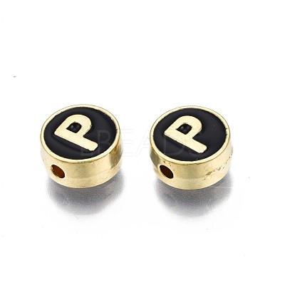 Alloy Enamel Beads ENAM-N052-006-02P-RS-1