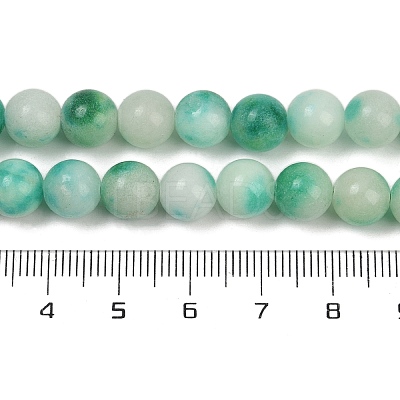 Dyed Natural White Jade Beads Strands G-F591-26-8mm-1