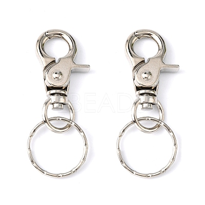 Iron Swivel Clasps with Key Rings HJEW-H017-P-1