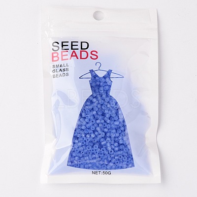8/0 Frosted Round Glass Seed Beads X-SEED-A008-3mm-M6-1