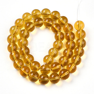 Transparent Glass Beads Strands GLAA-T032-T10mm-23-1