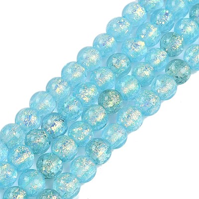 Handmade Foil Lampwork Beads Strands FOIL-K003-06B-07-1