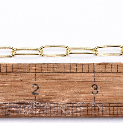 Soldered Brass Paperclip Chains CHC-D025-03G-1