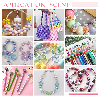 1 Set Opaque Acrylic Beads Set MACR-PH0001-51C-1