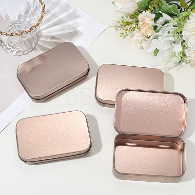 4Pcs Iron Jewelry Storage Boxes with Hinged Lid CON-SP0001-20C-1