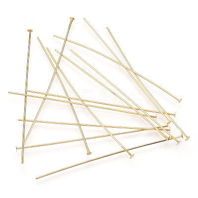 Brass Flat Head Pins KK-G331-11-0.7x63-1