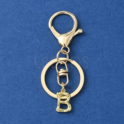 Alloy Initial Letter Charm Keychains KEYC-YW00006-02-1