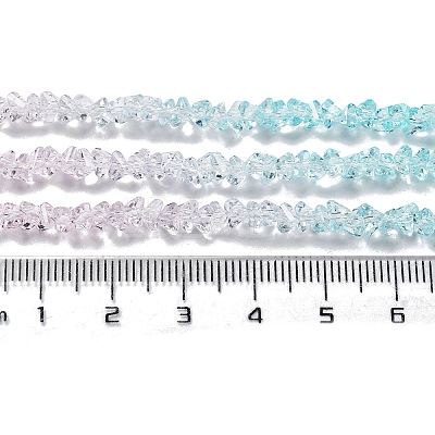 Transparent Glass Bead Strands X-GLAA-H023-03O-1