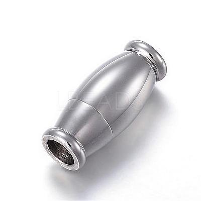 Tarnish Resistant 304 Stainless Steel Magnetic Clasps with Glue-in Ends STAS-F108-11P-1
