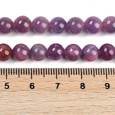 Natural Gemstone Ruby Round Beads Strands G-O017-7mm-06-01-1