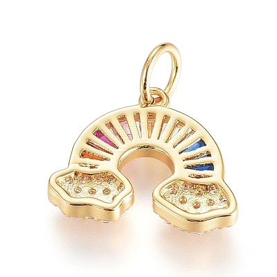 Brass Micro Pave Cubic Zirconia Pendants LS-ZIRC-G166-26G-1