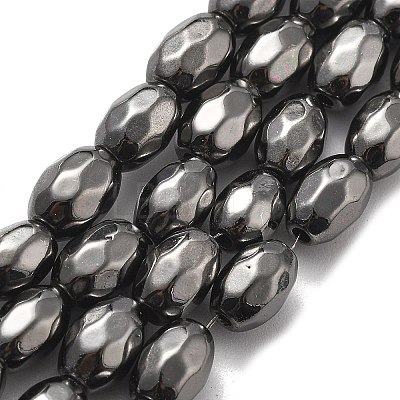 Synthetic Magnetic Hematite Beads Strands G-P518-07-1