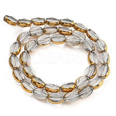 Electroplate Transparent Glass Beads Strands EGLA-G037-03A-HP08-1