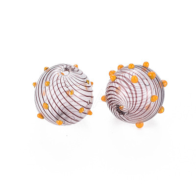 Transparent Handmade Blown Glass Globe Beads X-GLAA-T012-15-1