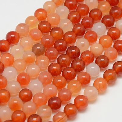 Natural Carnelian Beads Strands X-G-N0006-8mm-17-1