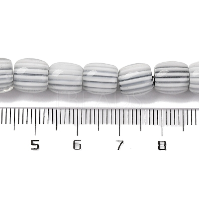 Handmade Lampwork Chevron Beads Strands LAMP-K041-01B-11-1