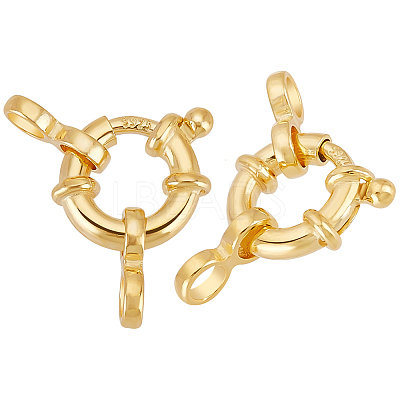 2Pcs 925 Sterling Silver Spring Ring Clasps FIND-PH0022-63G-1