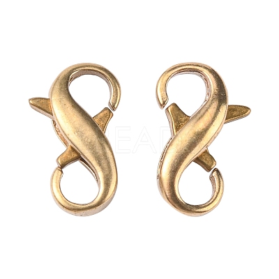Brass Double Opening Lobster Claw Clasps KK-WH0043-10A-1
