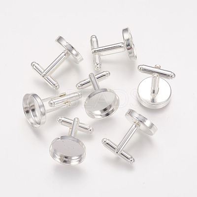 Brass Cuff Button X-KK-G175-S-1