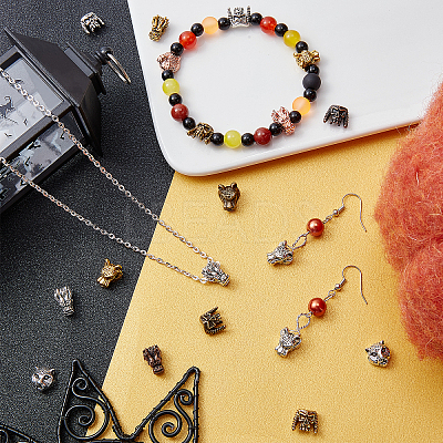 48Pcs 24 Styles Tibetan Style Alloy Beads FIND-PH0002-37-1