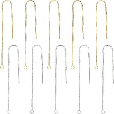 20Pcs 2 Colors 304 Stainless Steel Stud Earrings Findings STAS-UN0036-78-1