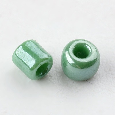 DIY Craft Beads 12/0 Opaque Colors Lustered Round Glass Seed Beads X-SEED-A012-2mm-127-1