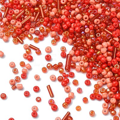 Opaque & Transparent Inside Colours Glass Seed Beads SEED-YW0002-17B-1
