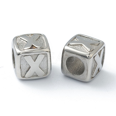 Tarnish Resistant 304 Stainless Steel European Beads STAS-H145-01X-P-1