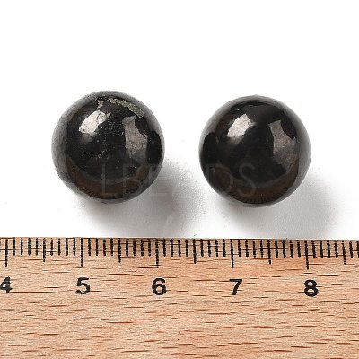 Natural Shungite Sphere Beads G-F675-01-A-1
