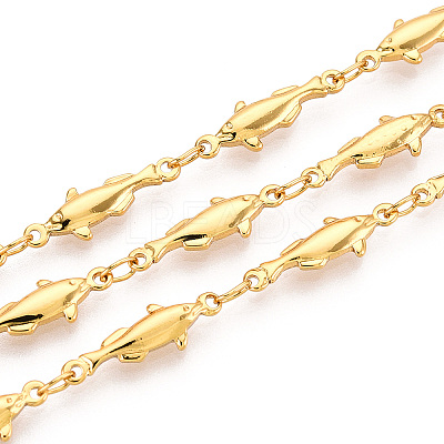 Ocean Theme Brass Fish Link Chains CHC-T017-01C-1