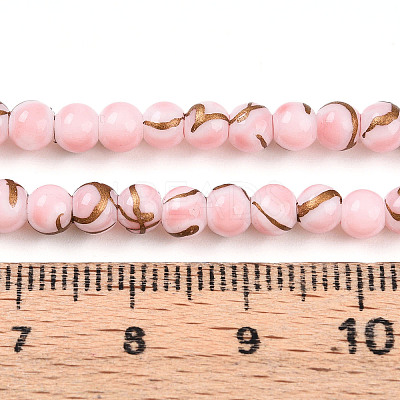 Baking Paint Glass Beads Strands DGLA-N010-4mm-01-1