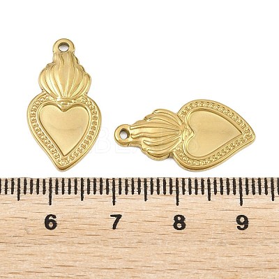 304 Stainless Steel Pendant Setting for Enamel STAS-L317-16G-1