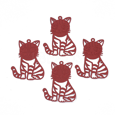 430 Stainless Steel Kitten Pendants LS-STAS-S108-18D-1