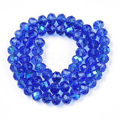 Electroplate Glass Beads Strands X1-EGLA-A034-T6mm-L26-1