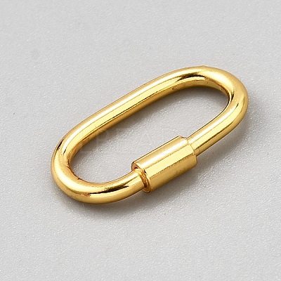1Pc 925 Sterling Silver Locking Carabiner STER-NB0001-24G-1