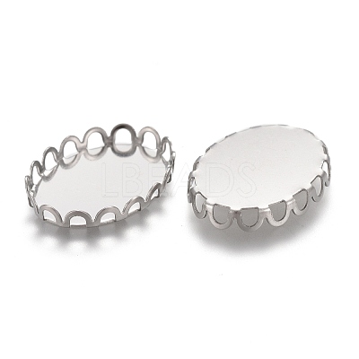 Tarnish Resistant 304 Stainless Steel Cabochon Settings STAS-P249-13A-P-1