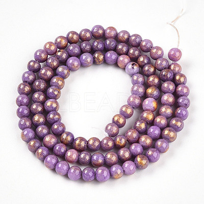 Natural Mashan Jade Beads Strands G-A255-A01-04G-1