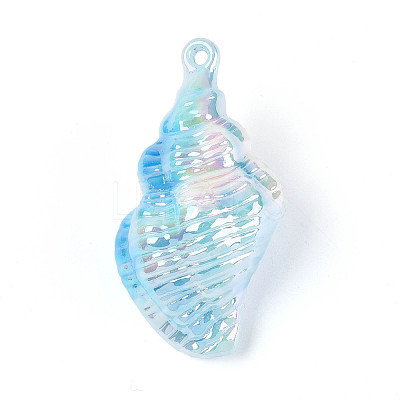 UV Plating Opaque Acrylic Shell Shape Big Pendants SACR-T018-35F-1