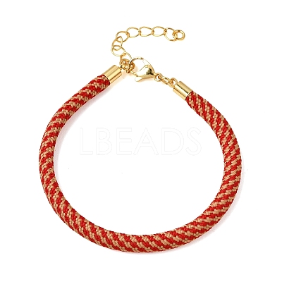 Braided Round Polyester Cord Bracelet Makings FB-CBAEDA0-01G-1