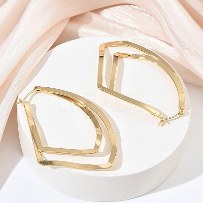 Brass Hoop Earrings for Women KK-CBA4112-08G-1