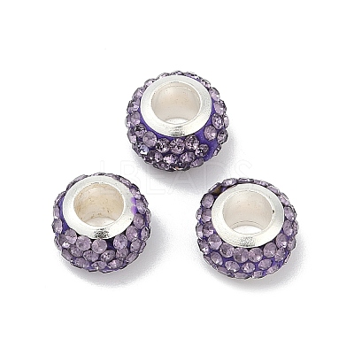 Alloy Rhinestone Clay Pave Beads ALRI-D300-03S-02-1