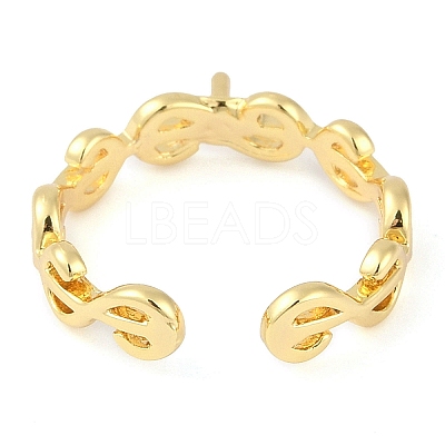 Brass Cuff Finger Ring Settings KK-L219-15A-G-1
