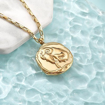 304 Stainless Steel Constellation Pendant Necklaces LS-NJEW-K392-01G-01-1