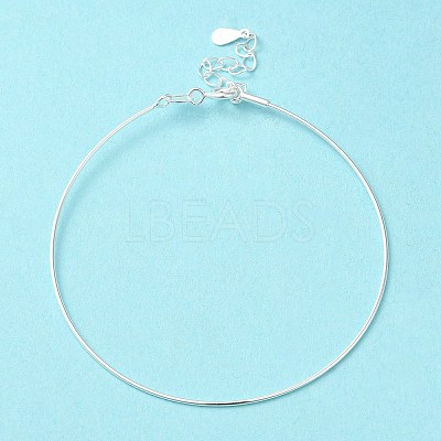 925 Sterling Silver Bangles BJEW-G681-01A-S-1