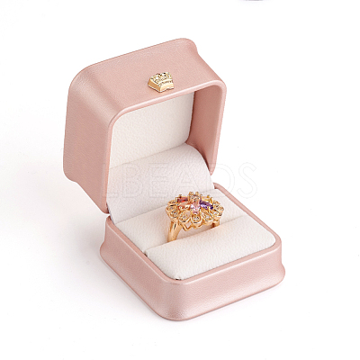 PU Leather Ring Gift Boxes LBOX-L005-A01-1