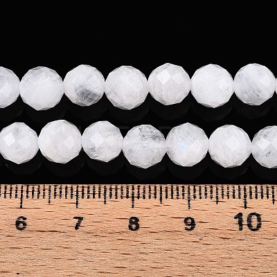 Natural Rainbow Moonstone Beads Strands G-S345-8mm-36-1