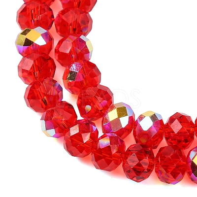 Electroplate Transparent Glass Beads Strands EGLA-A046-01B-08-1